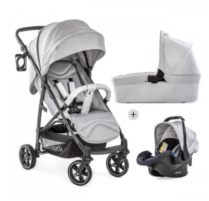 Carrinho Bebé Trio ISOFIX (Ovo + Alcofa + Cadeira Passeio + Extras)