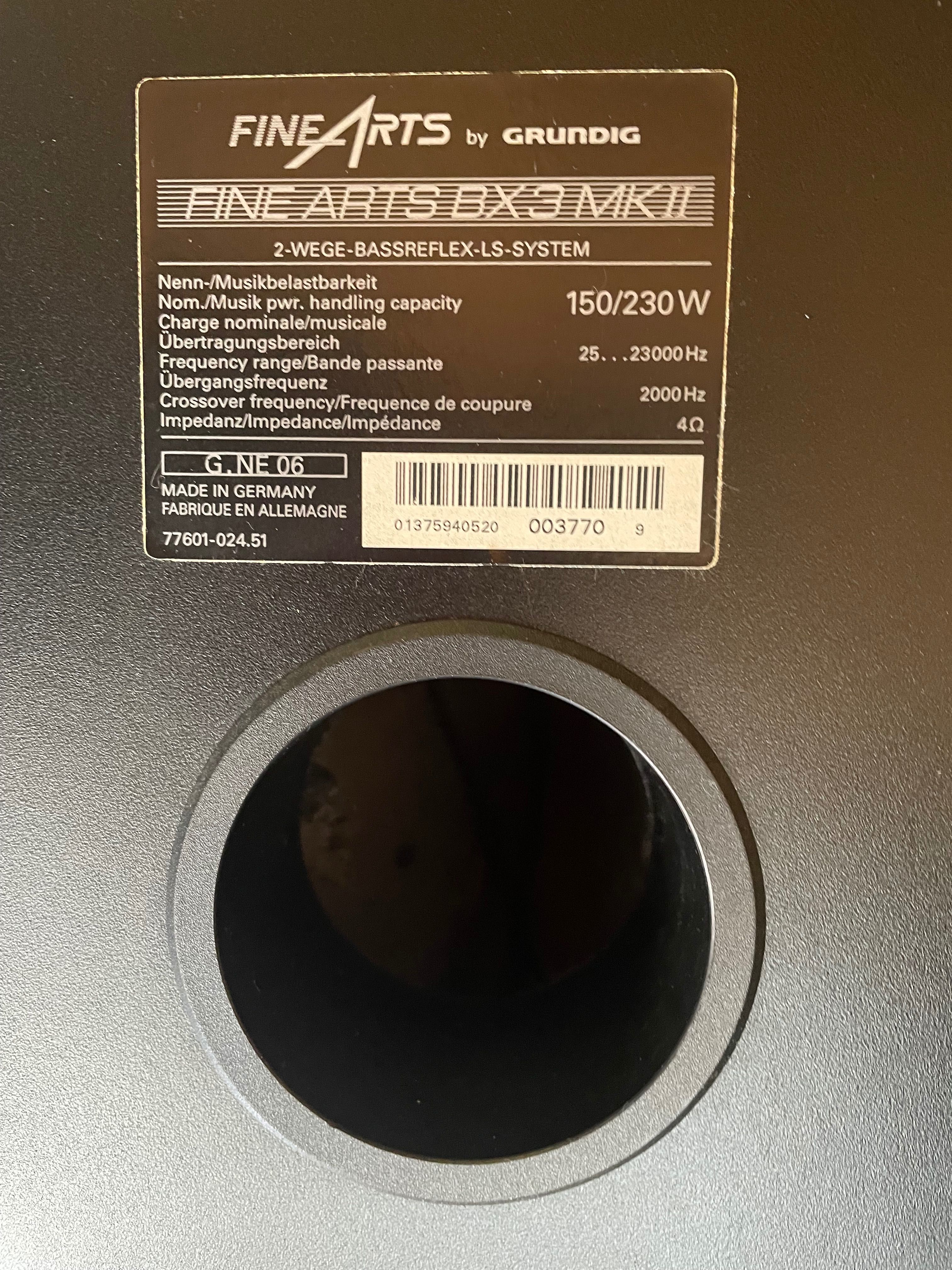 Wieża Zestaw HI-FI Fine Arts Grundig + kolumny Fine Arts