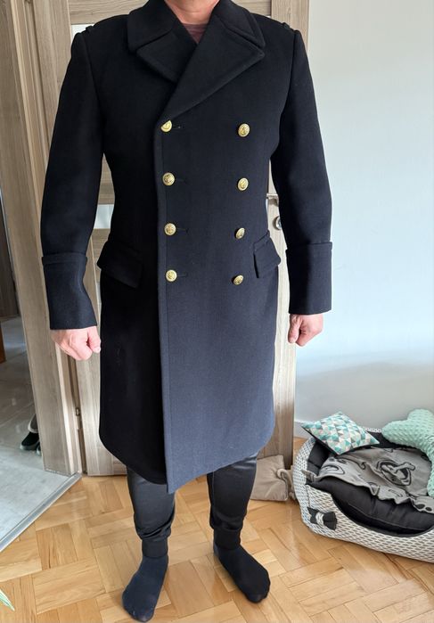 Płaszcz wełniany męski Marynarka Wojenna