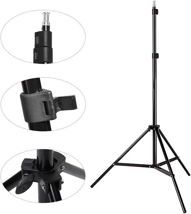 HAKUTATZ Profesjonalny zestaw Lamp z tłami do studia fotograficznego