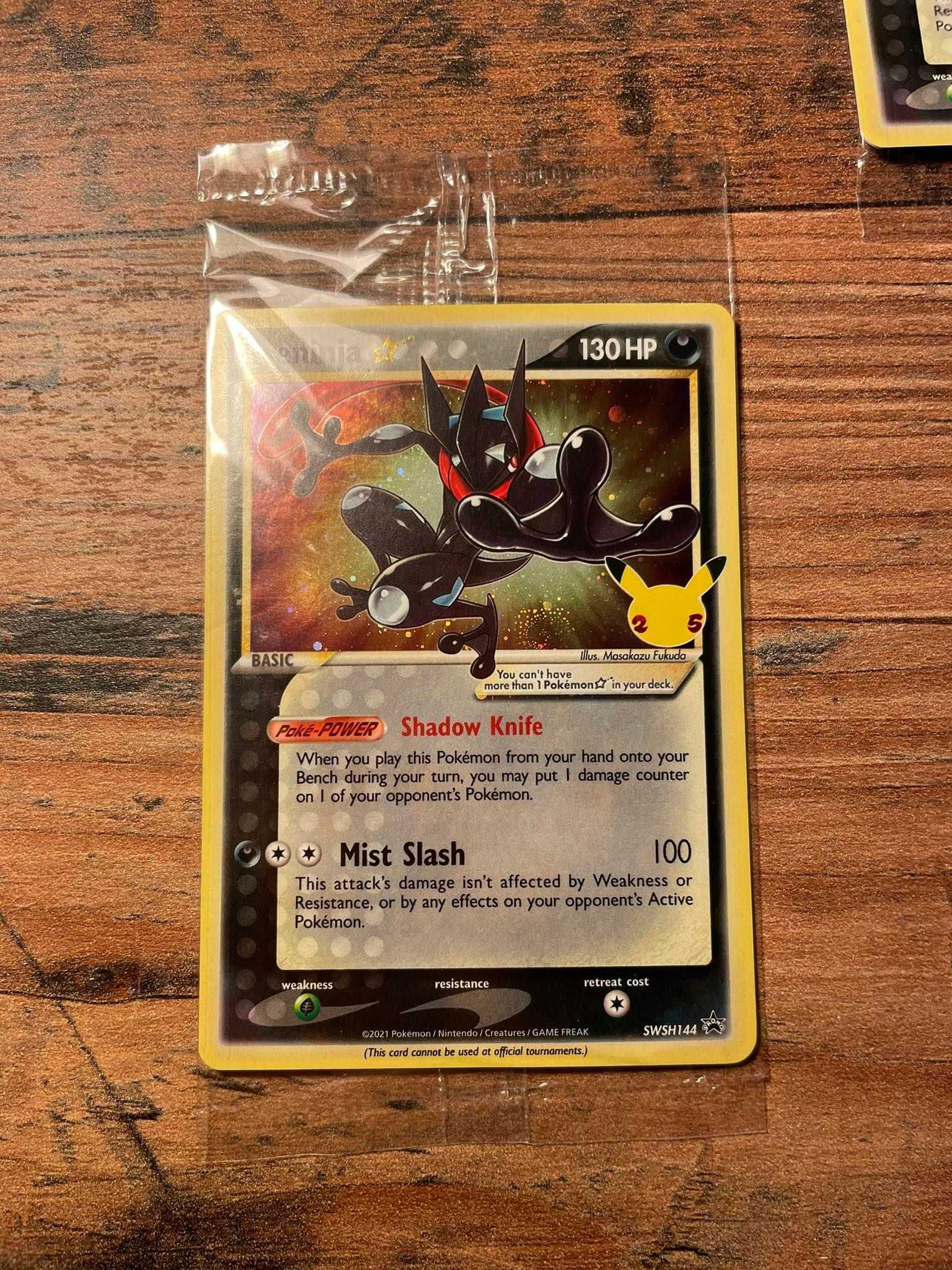 Karta pokemon TCG Greninja Star (SWSH 144) z swirlem