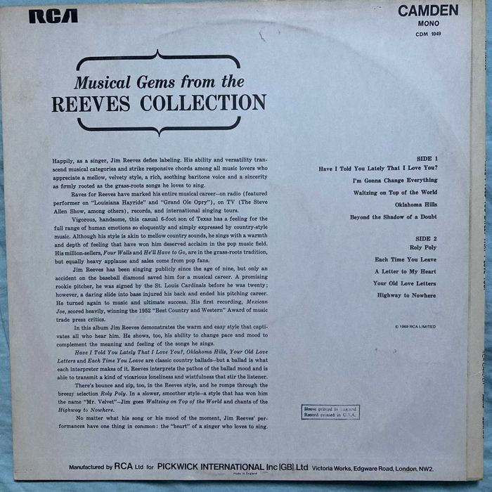 Jim Reeves – Have I Told You Lately That I Love You?, winyl