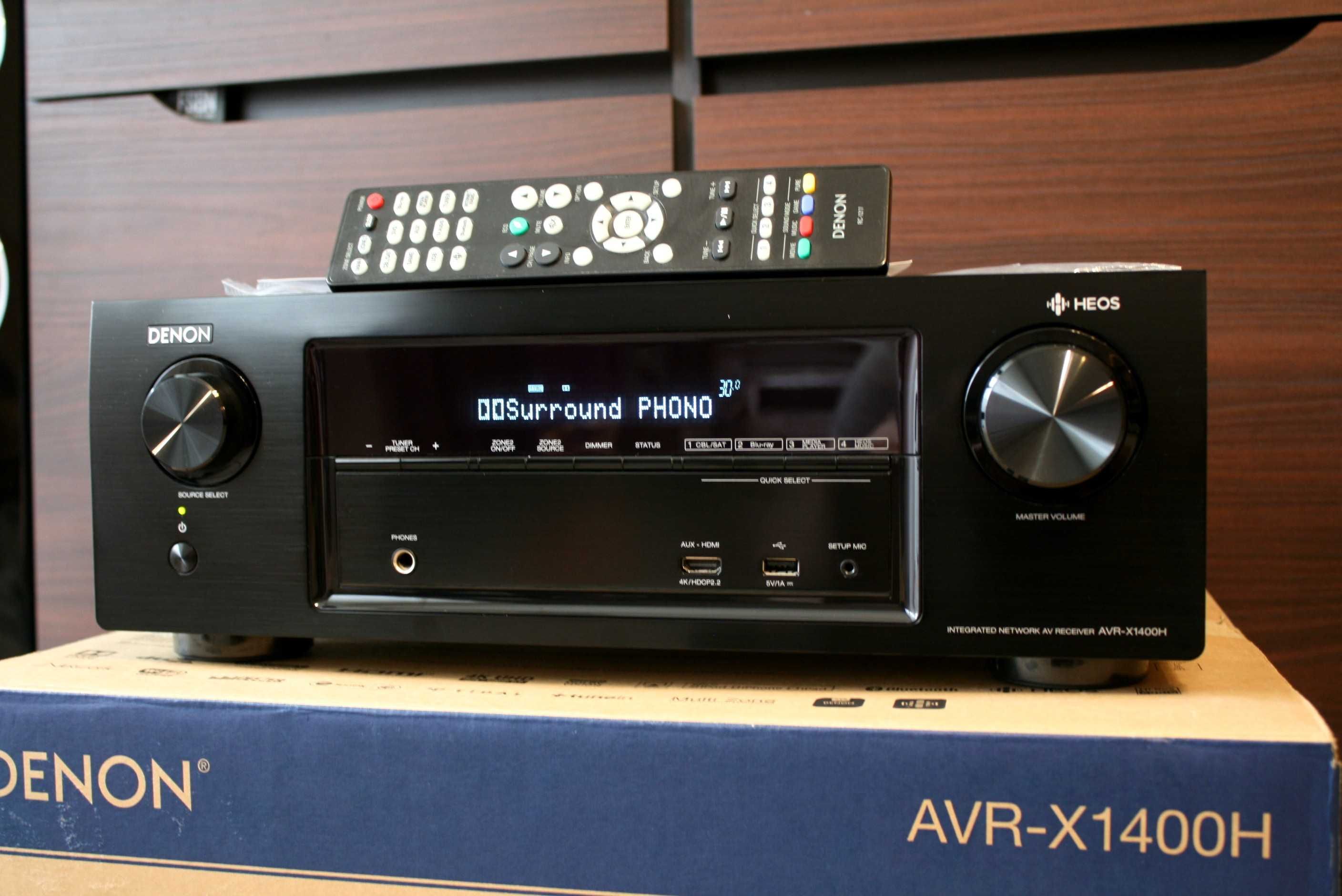 Amplituner Denon AVR X 1400 Atmos Bluetooth WiFi HDMI 2.2 Spotify