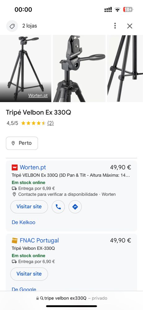 Tripe Velbon para máquina fotográfica otimo estado
