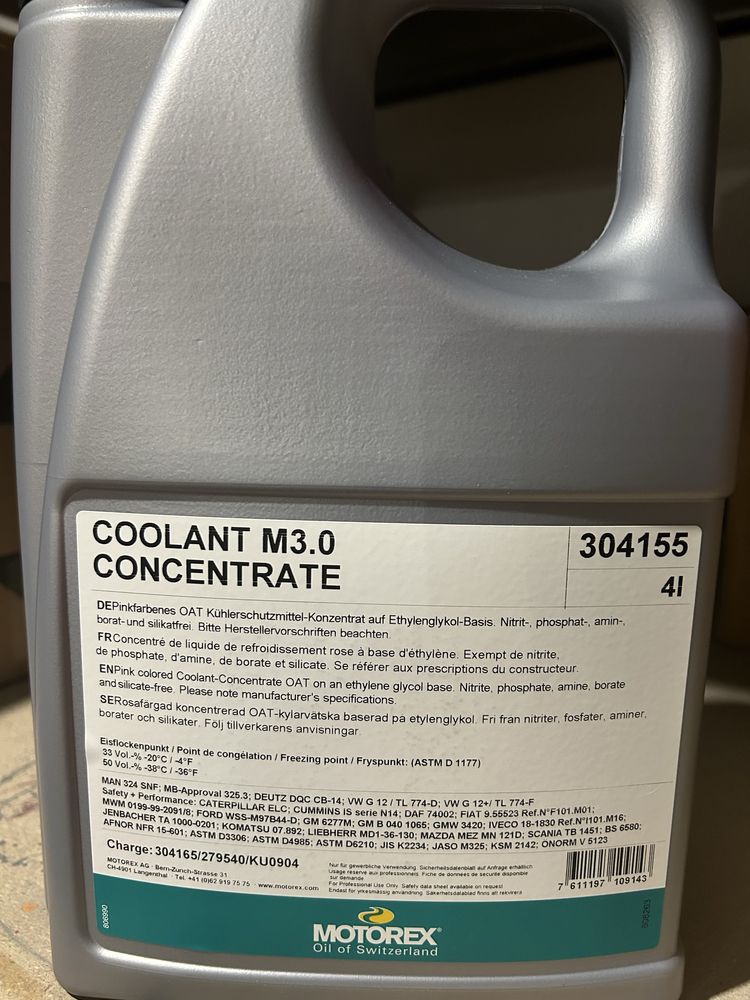 Motorex Coolant M3.0 4L koncentrat chlodniczy