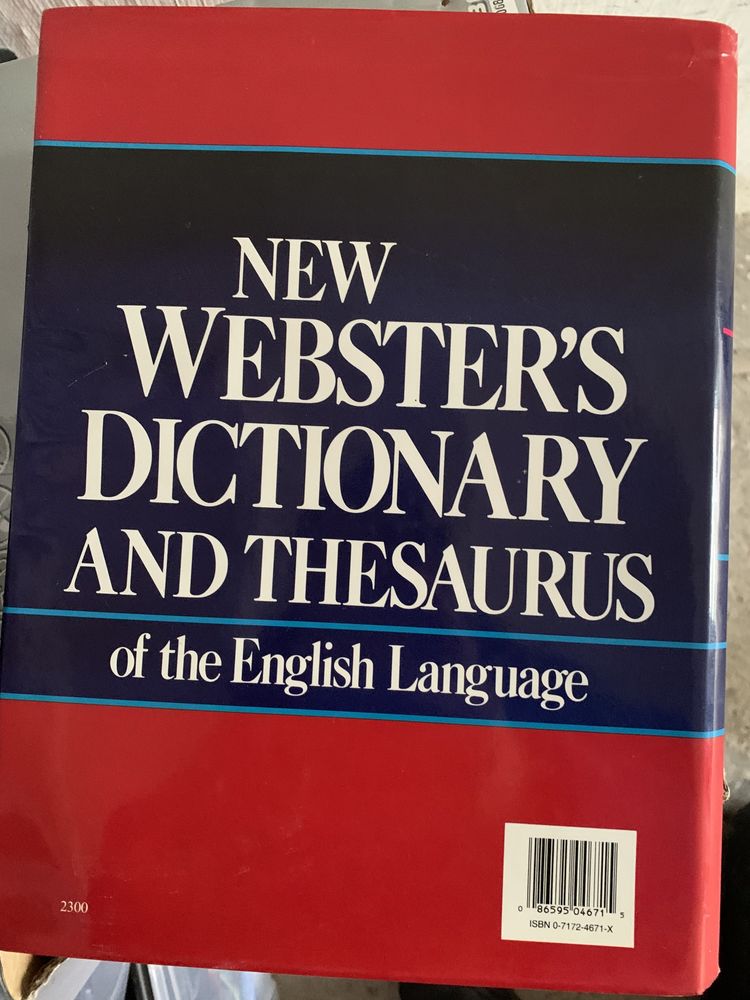 New webstersdictionary and thesaurus stan idealny