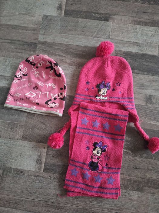 Czapka plus szalik zimowe oraz czapka jesienne dla dziewczynki