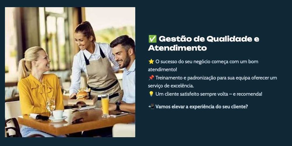 CONSULTORIA EM RESTAURAÇÃO E HOTELARIA. EVENTOS PONTUAIS.
