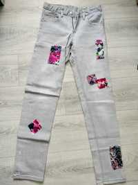 Spodnie jeansowe szare 152 H&M