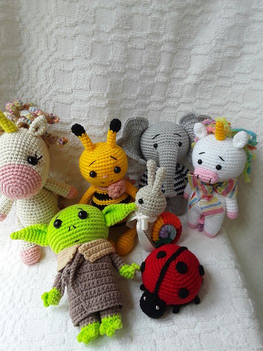 Вязаный брелок микки маус мини зайчик зайка маус