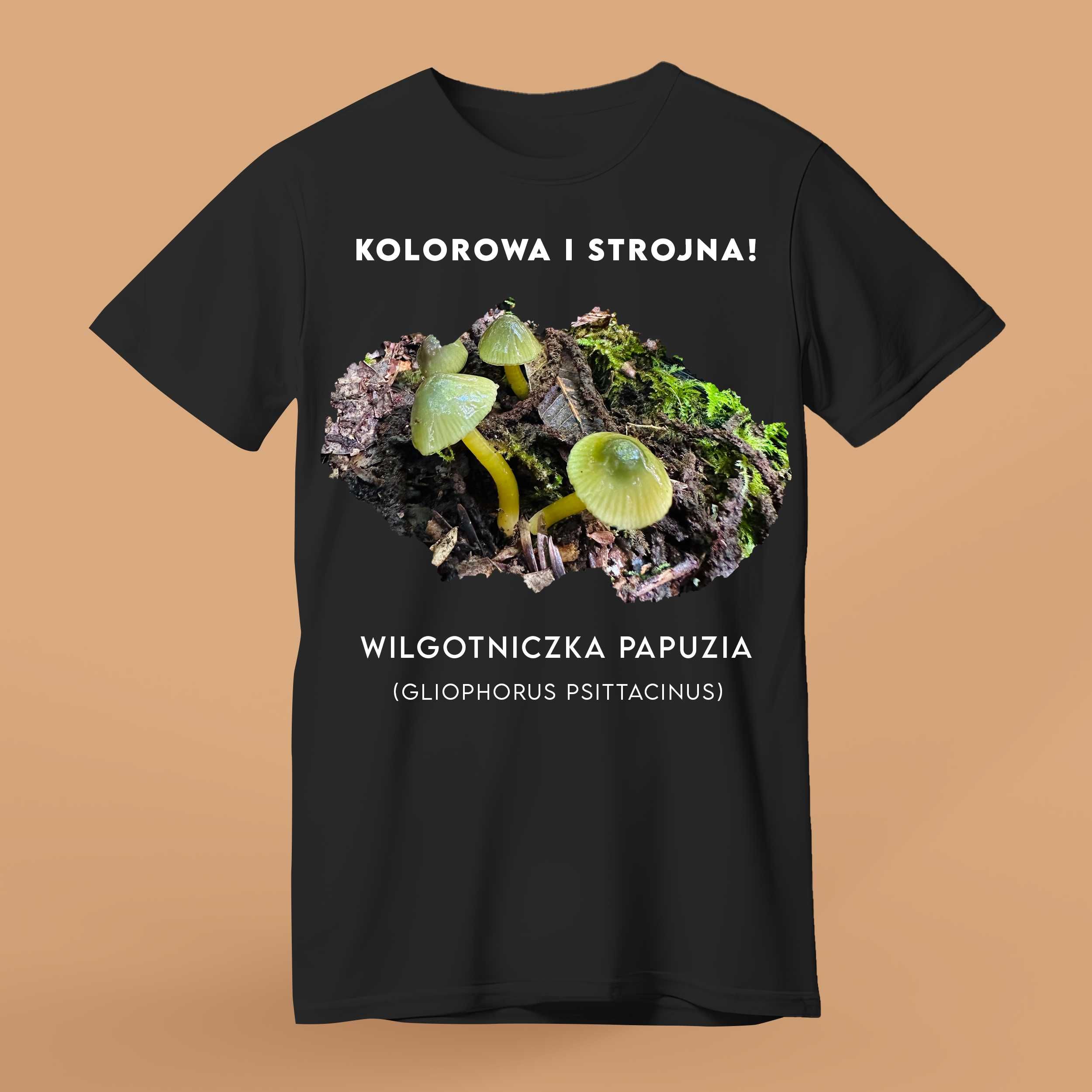 Koszulka - Wilgotniczka Papuzia {Damski  XL, Czarny}