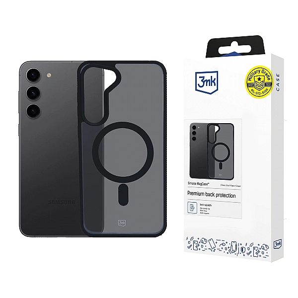 Etui 3mk Smoke MagCase na Samsung Galaxy S23+ - czarne