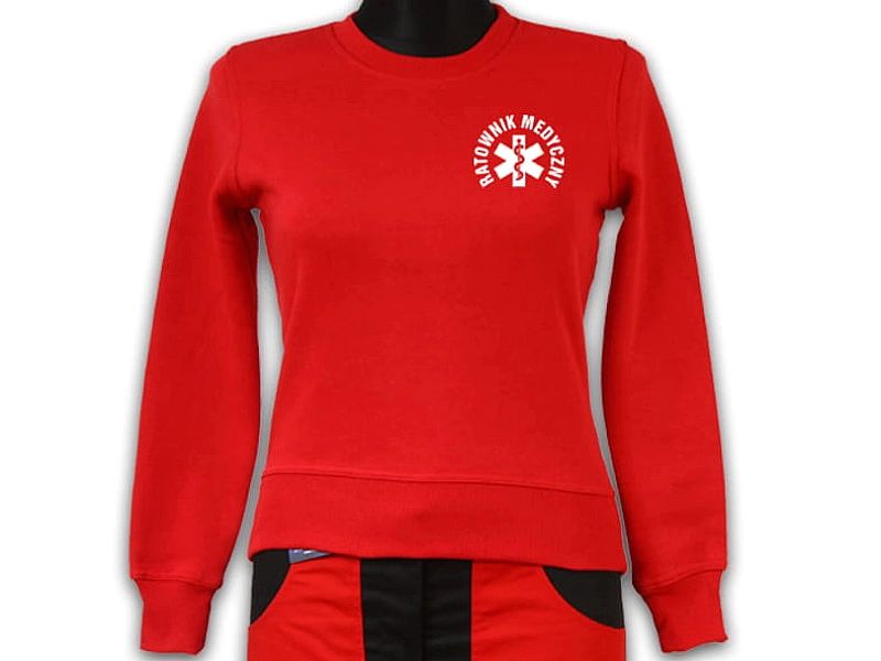 Bluza ratownicza odblaskowa FUNKCYJNA damska czerwona (S)
