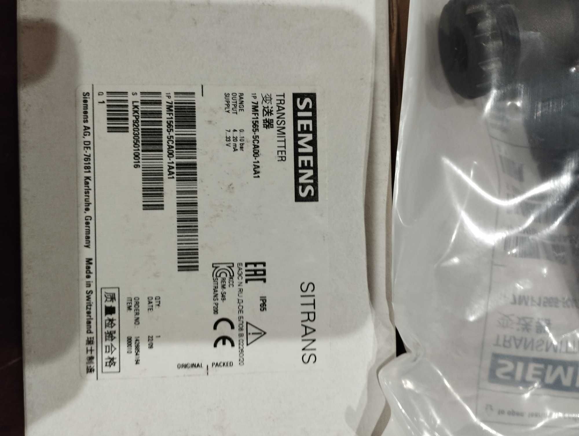 Czujnik ciśnienia Siemens 0-10 bar 7MF1565-5CA00-1AA1