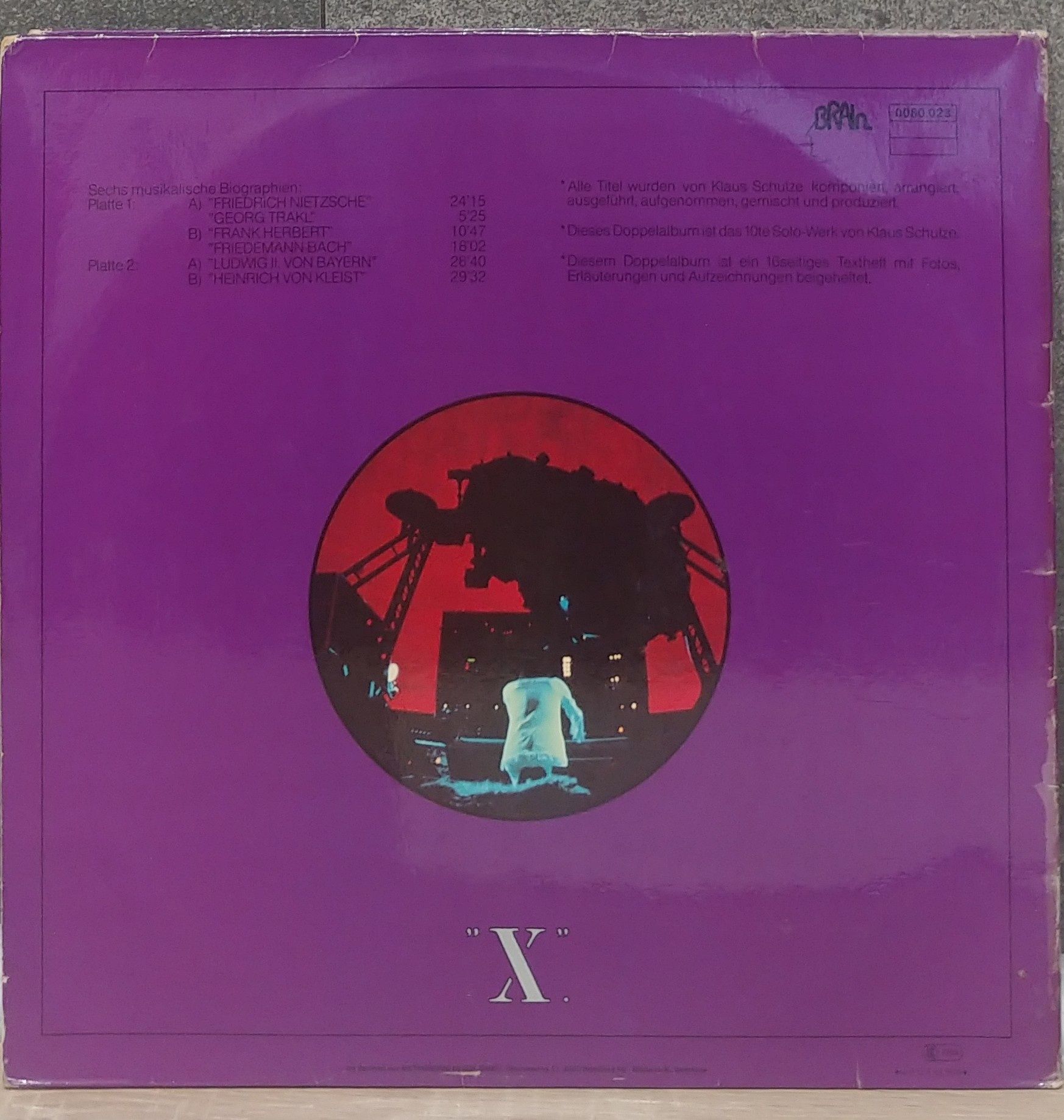 Klaus Schulze – "X . 1 press . EX . 1978r