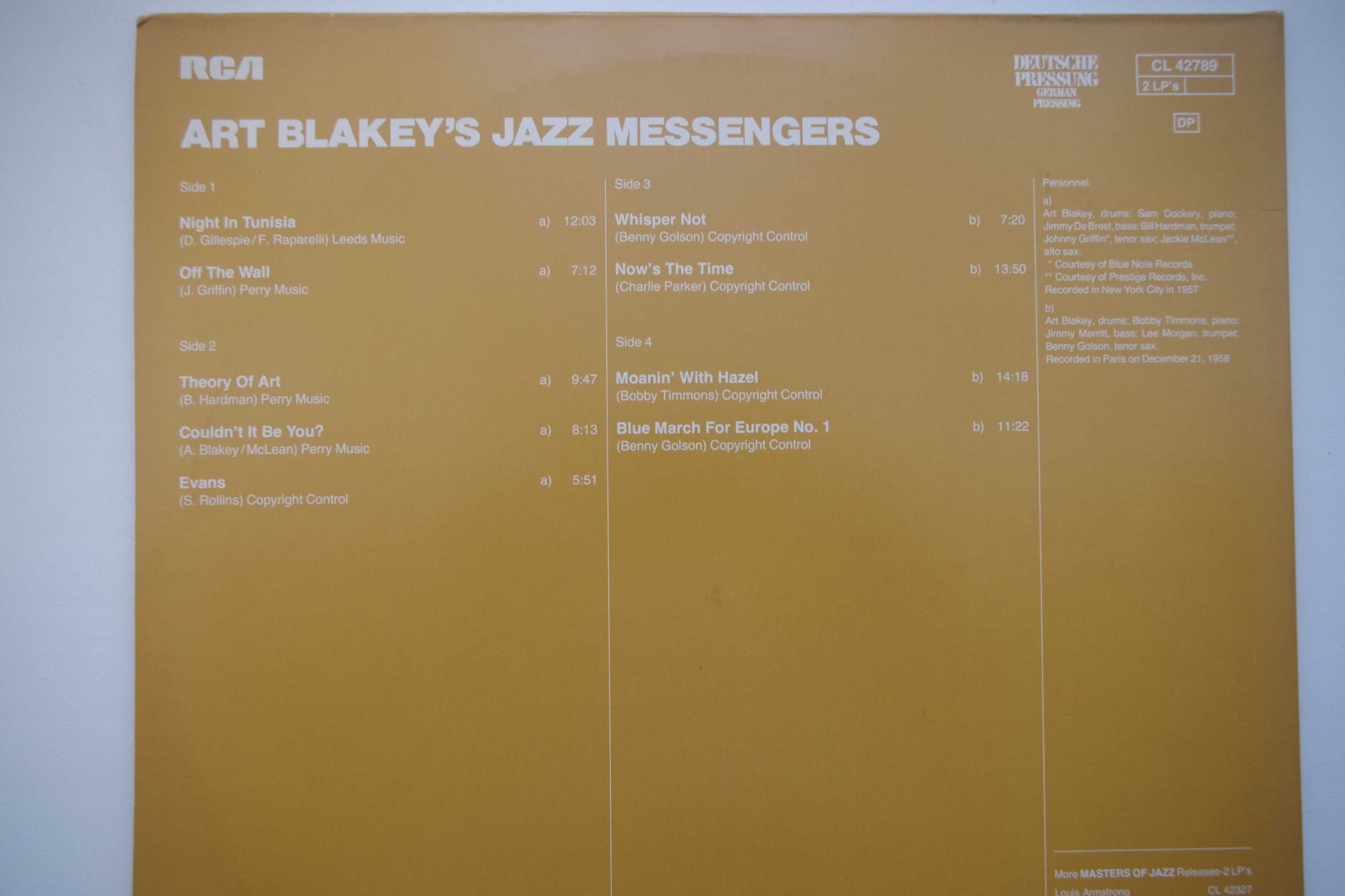 Винил "Art Blakey's Jazz Messengers" 2LP