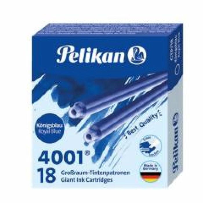 Naboje atramentowe długie 18szt niebieski PELIKAN pudełko,