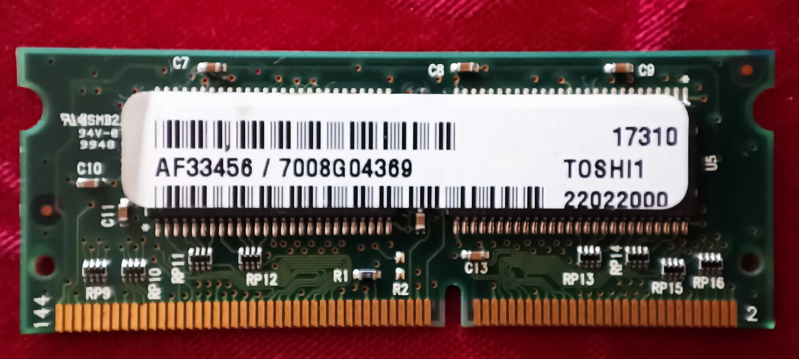 Memoria Toshiba para portátil PIII/PII 64MB PC100 SODIMM