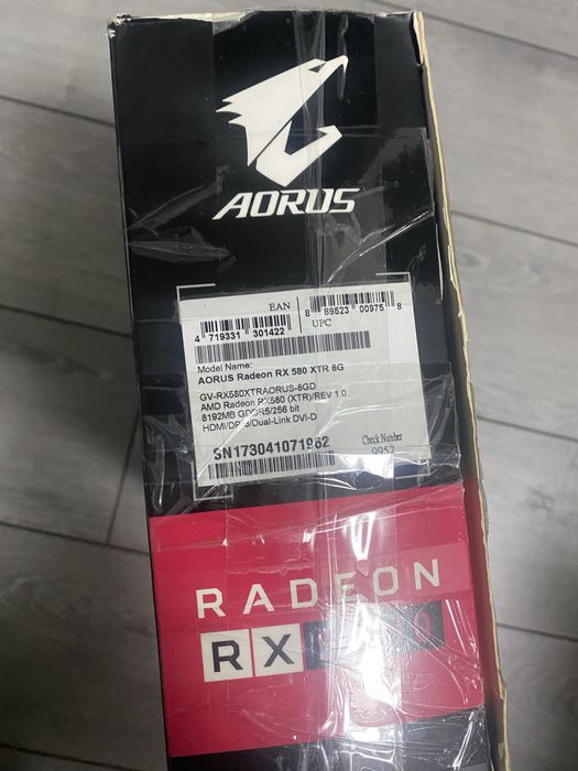 Видеокарта AORUS Radeon Rx580 8gb