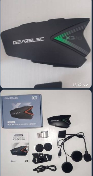 Мото гарнітура BT 112 Bluetooth, Мото повороти Led, зарядка АКБ 2-4-6А