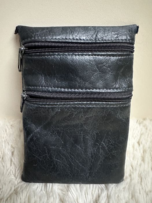 Portfelik szary przegrodki