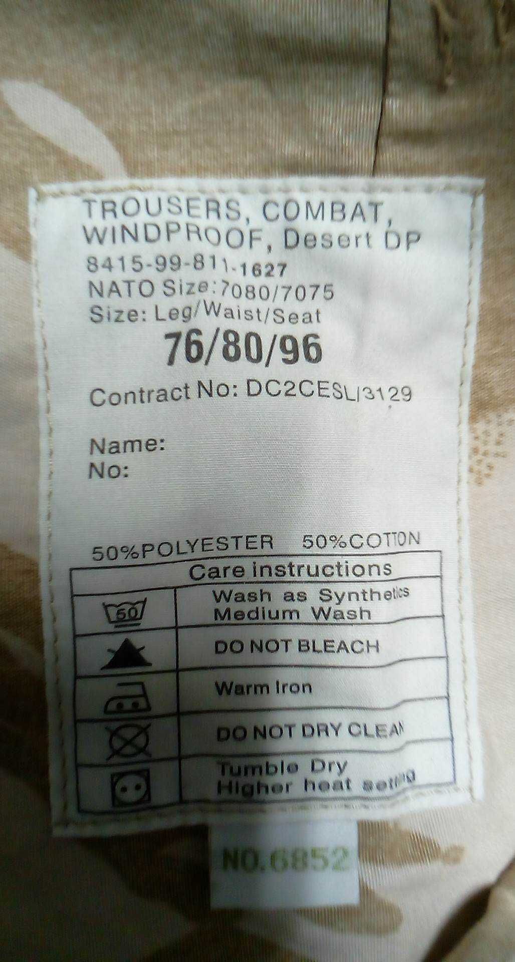 Spodnie Brytyjskie "Windproof DPM Desert" 76/80/96 pas 82 JN #3