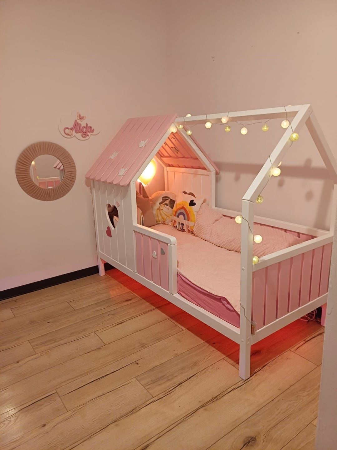 Łóżeczko domek drewniany łóżko dla dziecka
