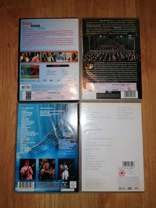 Vários DVDs Almodóvar, Pink Floyd, Queen, George Michael