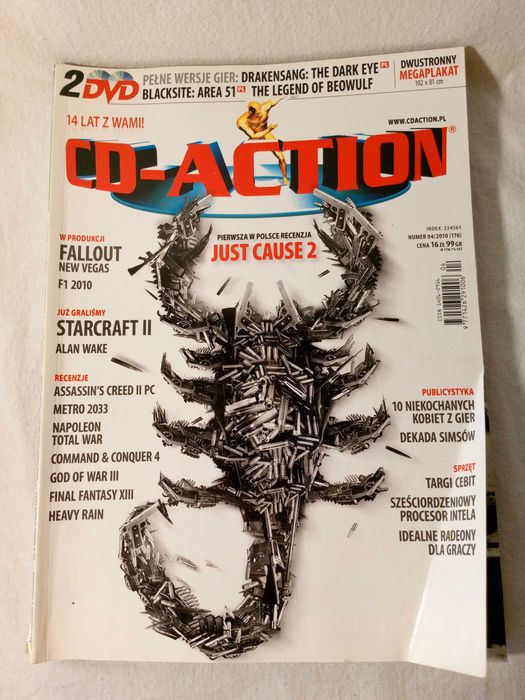 5 x czasopismo CD Action (numery 143, 158, 168, 176, 194) - bez płyt