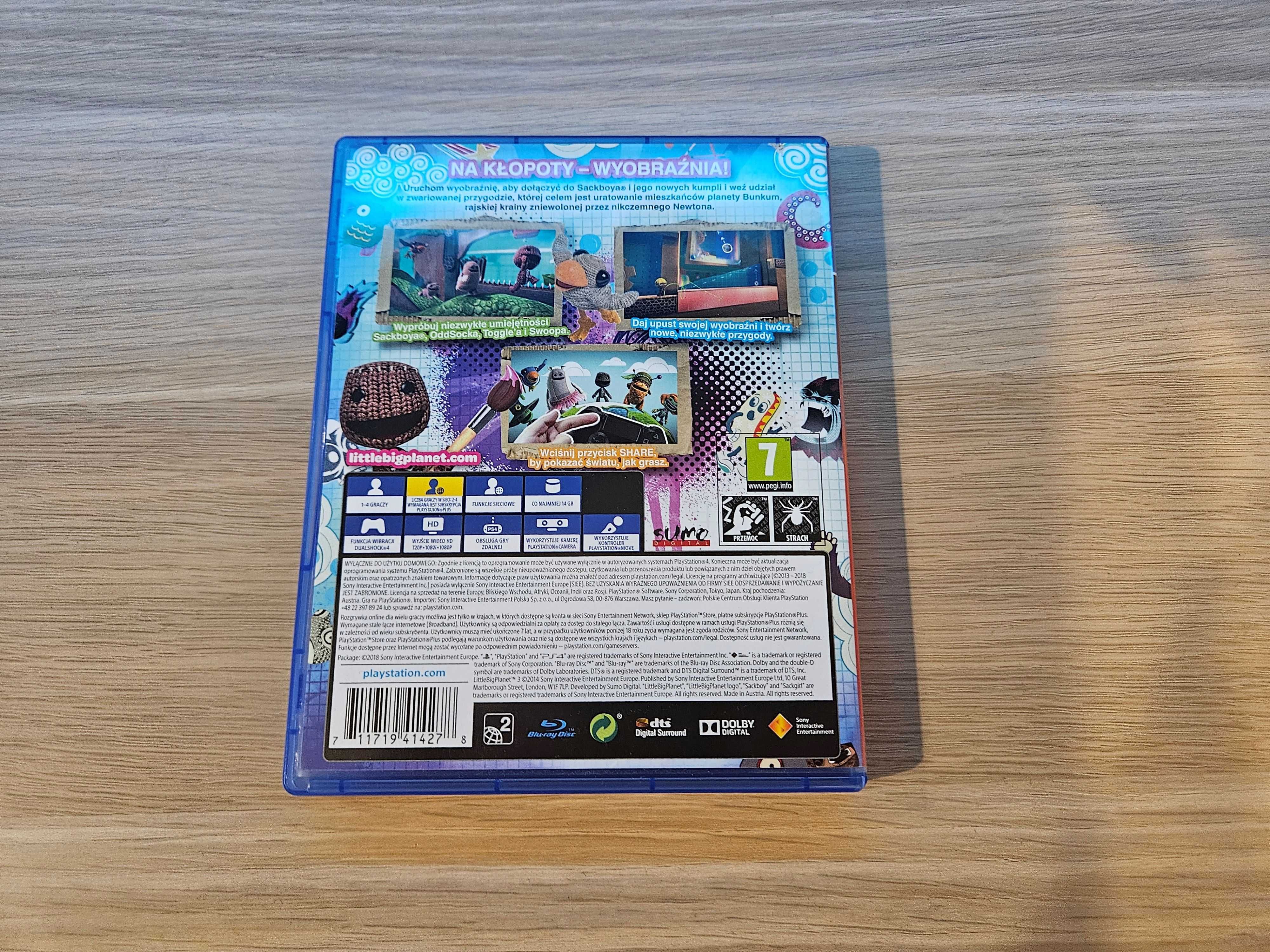 Gra na PS4 Little Big Planet 3 PL