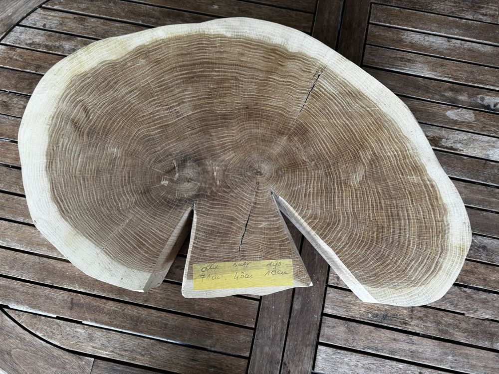Plaster dębowy sezonowany drewniany gotowy szlifowany 71x43x10