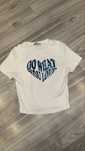 biały t-shirt top koszulka z napisami