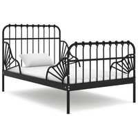 Cama de ferro extensível preto