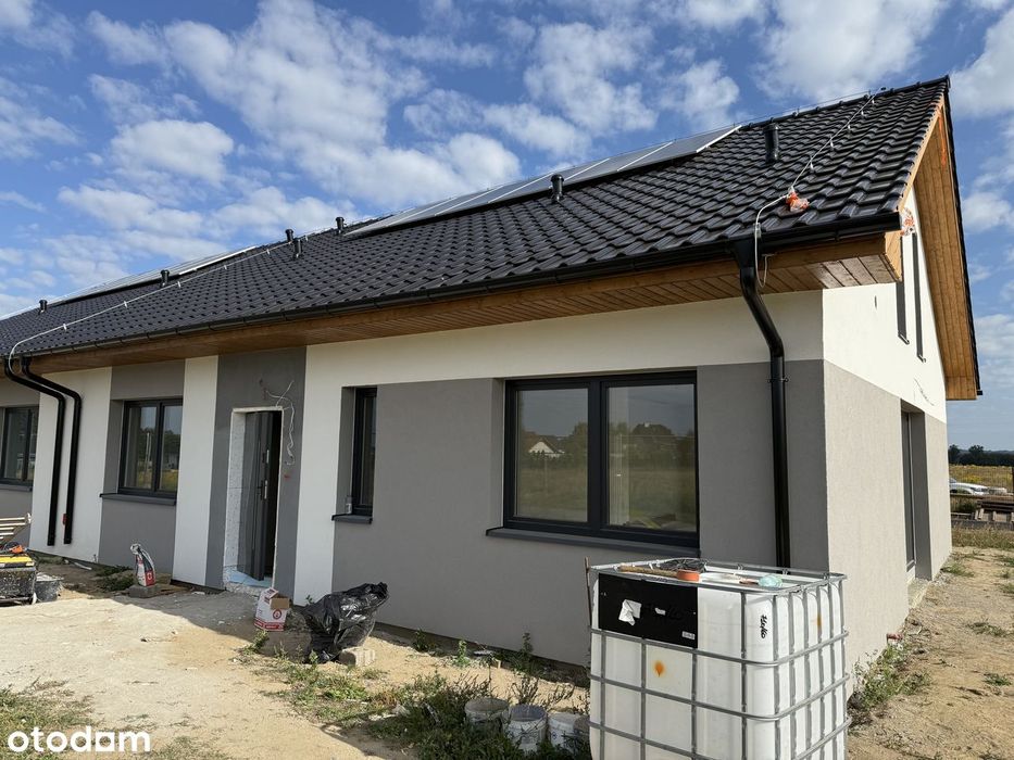 Nowoczesny dom w zabudowie bliżniaczej GOTOWY DO WYKOŃCZENIA !!