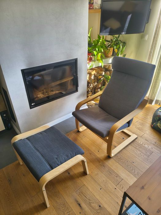 Fotel IKEA POÄNG z podnóżkiem