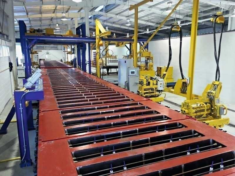 węzeł betoniarski, podkłady kolejowe sprężone, prefabrykacja betonu