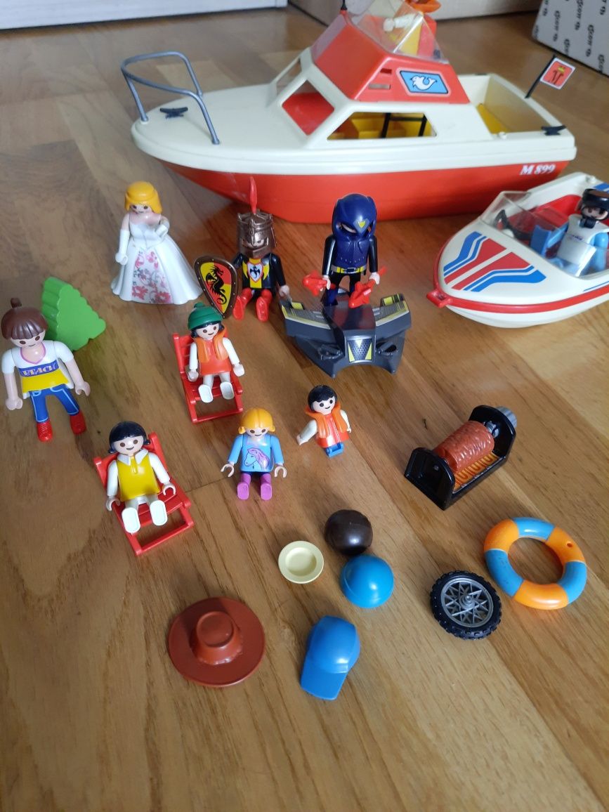 Zestaw playmobil 2 łodzie oraz inne