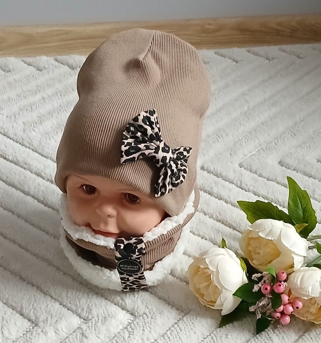 Czapka z kominem handmade