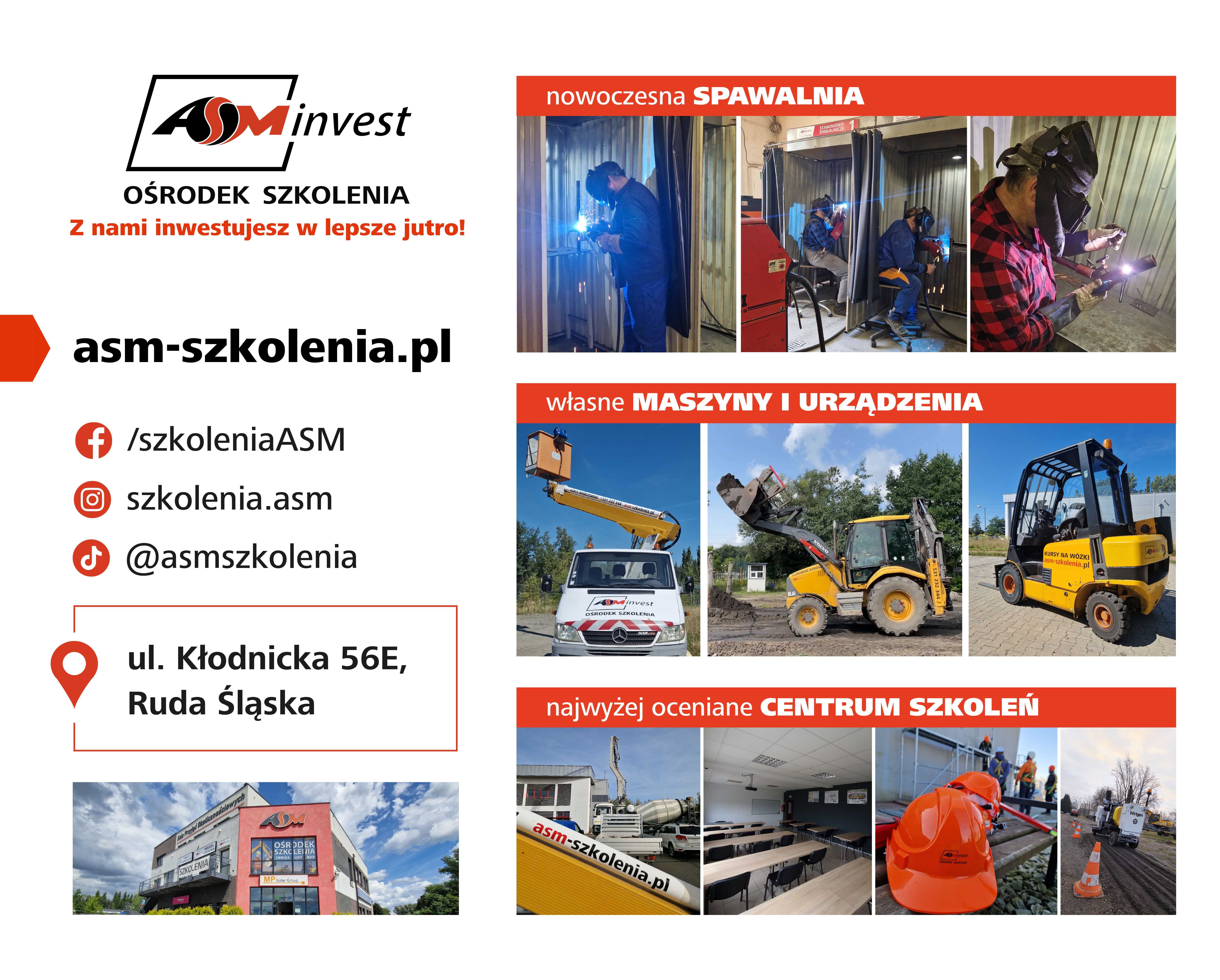 Szkolenie, KURS na wózki widłowe, żurawie samojezdne, wieżowe, HDS