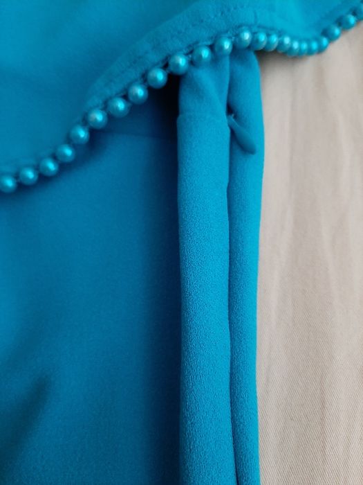 Sukienka hiszpanka niebieska mini