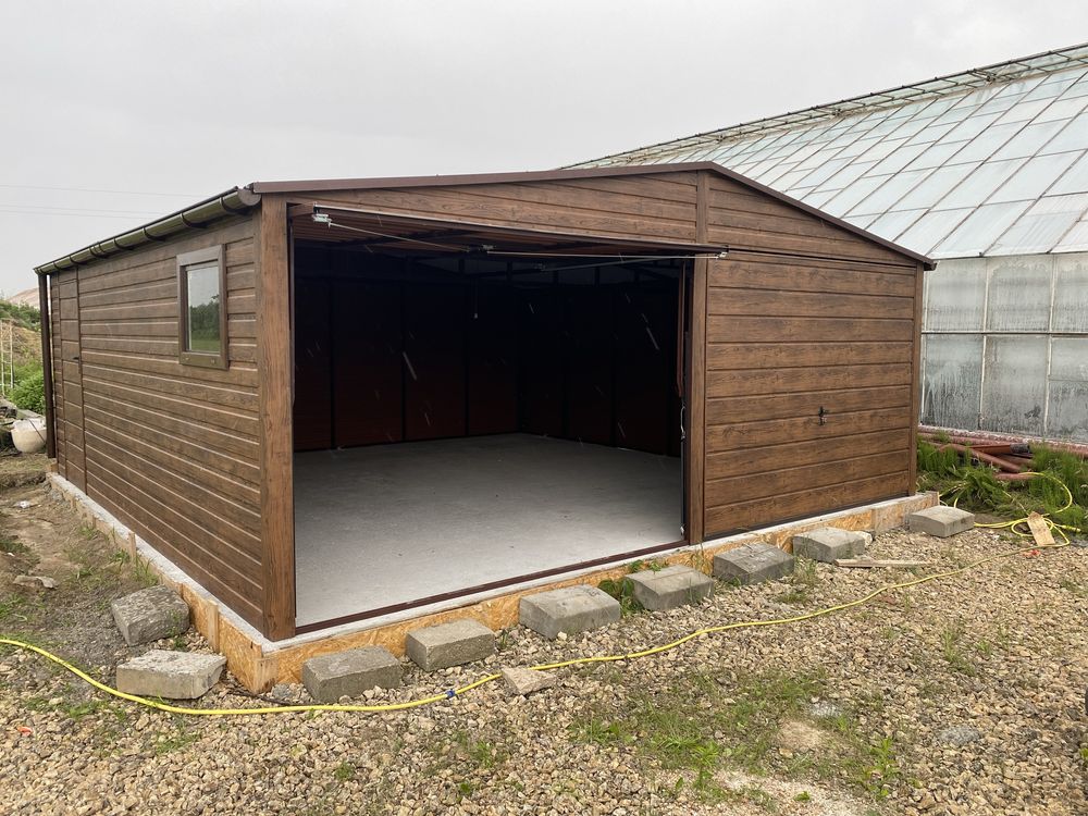 Garaż baszany drewnopodobny 6x6 profil konstrukcja STALMARKT