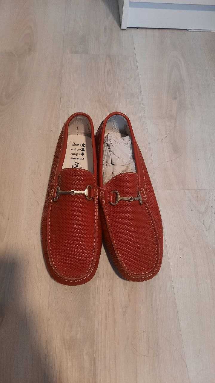 Skórzane mokasyny Interland, r. 44 | Made in Italy | 100% Vera Pelle