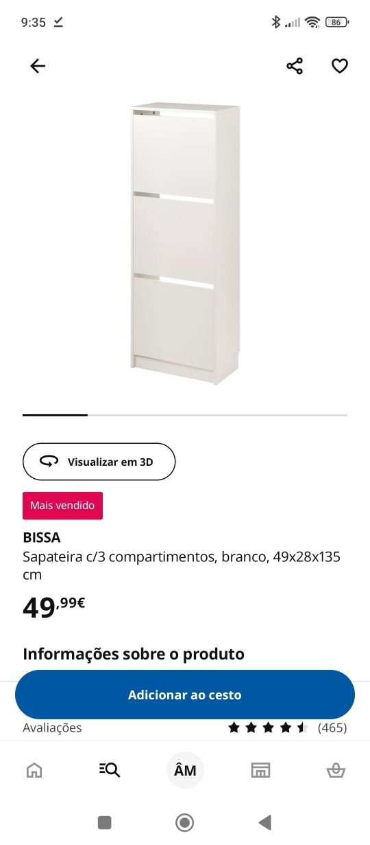 Sapateira BISSA IKEA