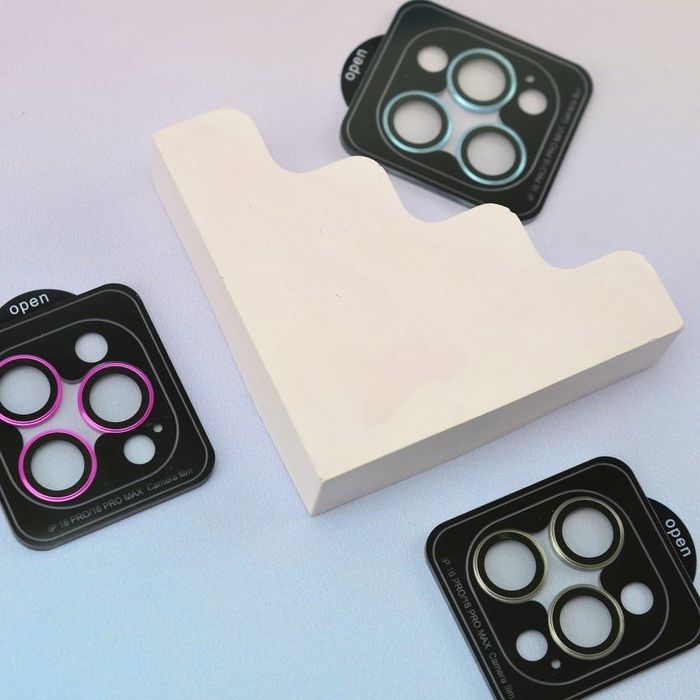 Захисне скло Camera METAL для iPhone 11–16 Pro Max Кольори різні