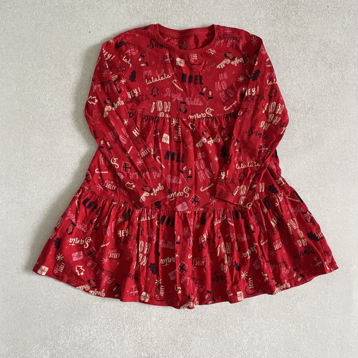 Різдвяна новорічна червона сукня для дівчинки зріст 122