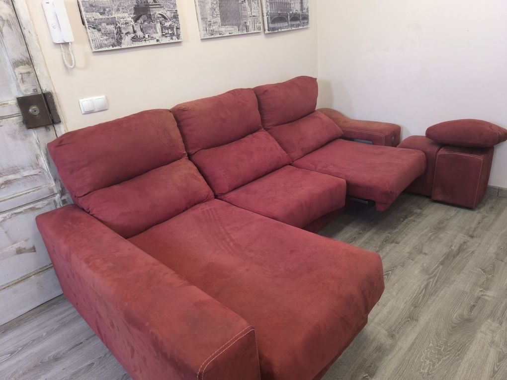 Chaise Longue grená – 263 cm – Lado esquerdo – Usado