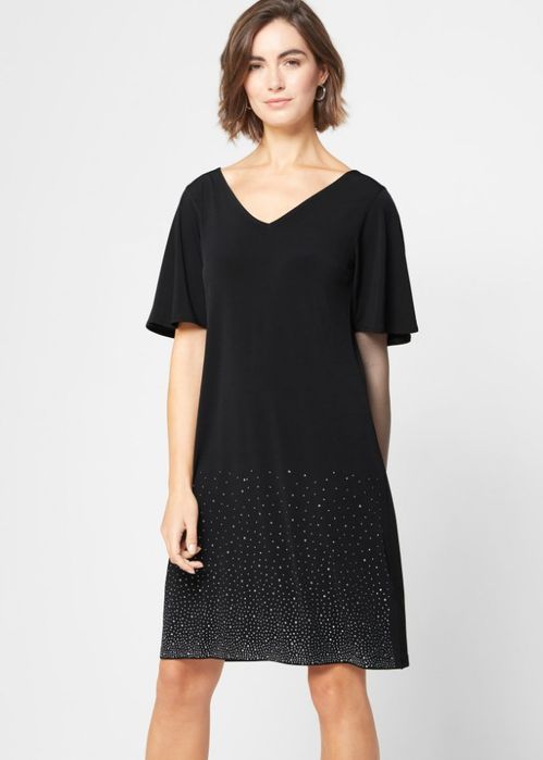 B.P.C sukienka czarna z cyrkoniami 36/38.