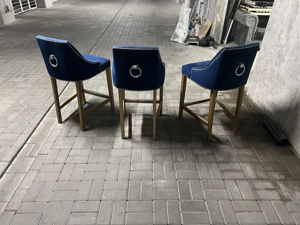 3 krzesła hokery barowe do kuchni/salonu