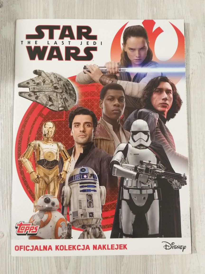 Naklejki Star Wars the last jedi Disney Topps album dla dzieci