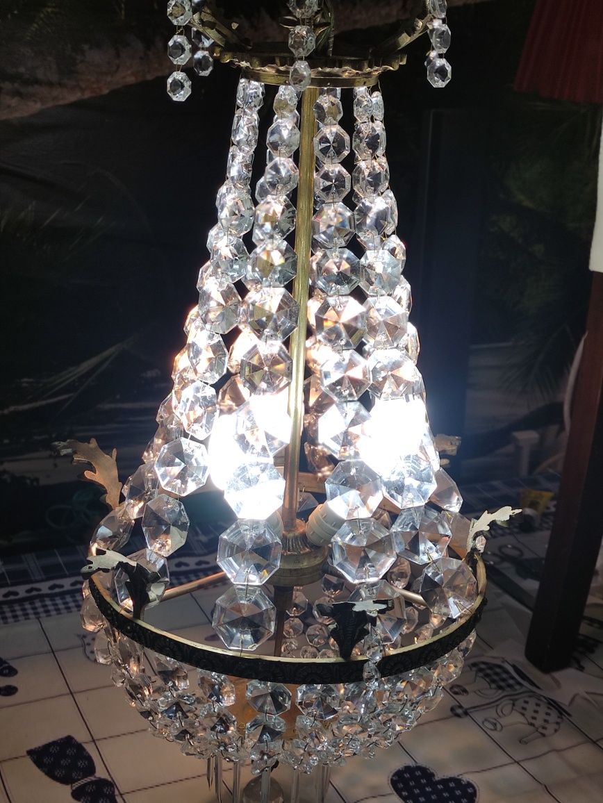 Lustre Antigo em Cristal